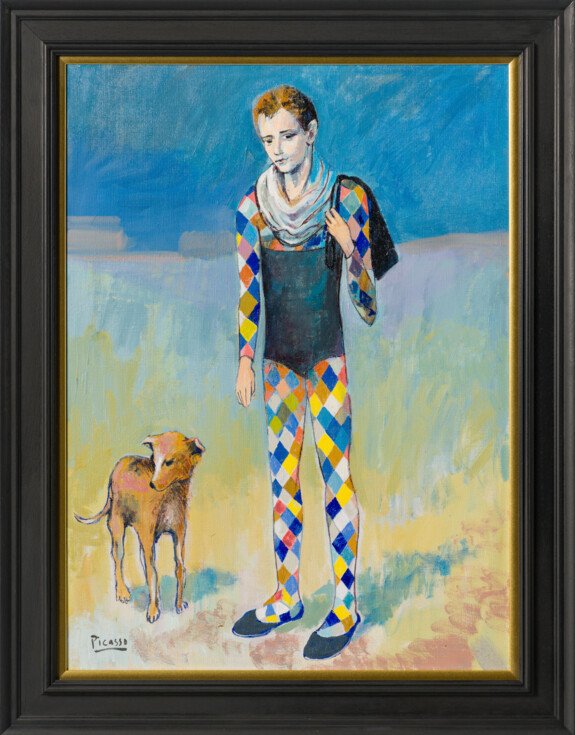 JMY ORI POR 33834 Harlequin With A Dog In The Style Of Pablo Picasso 1905 30 